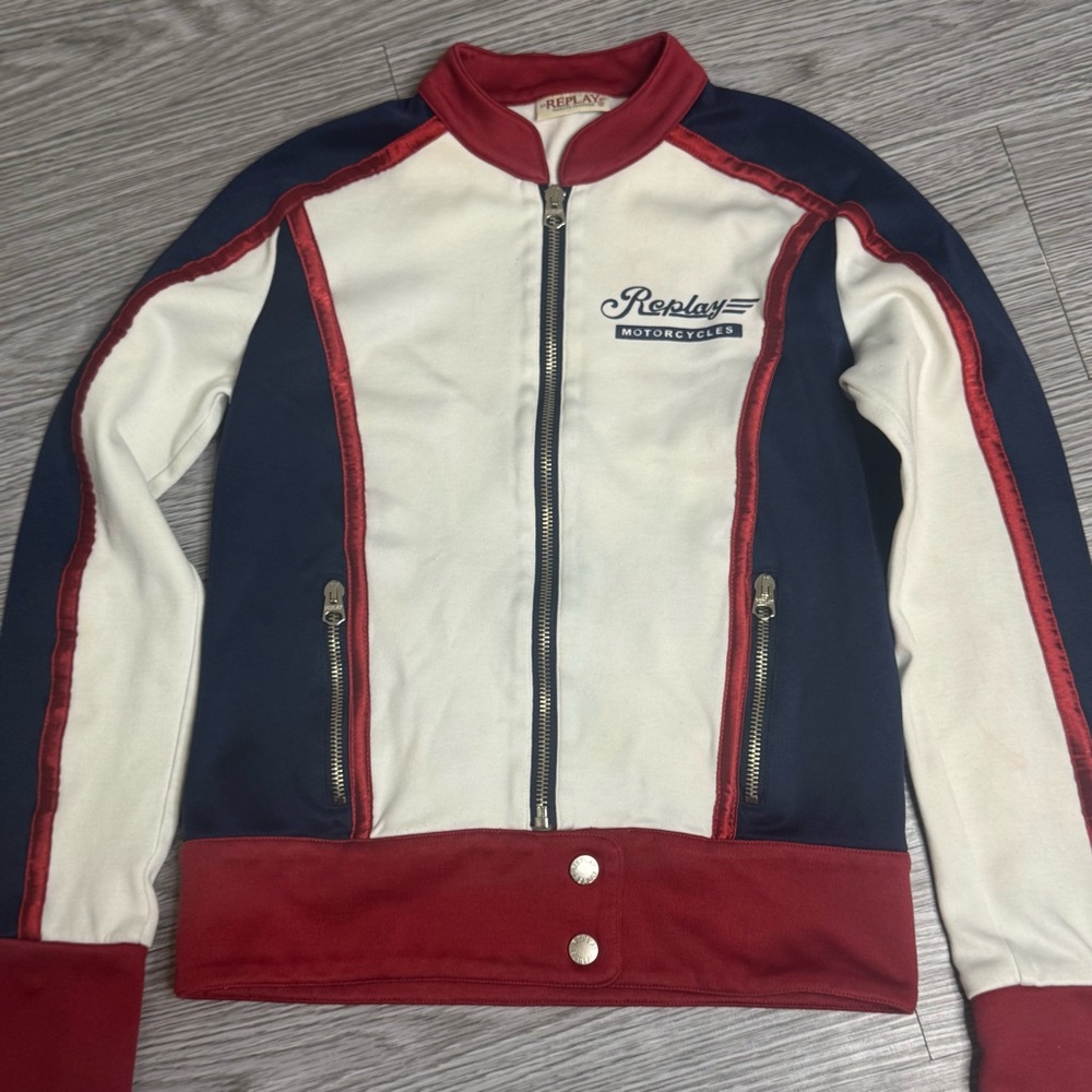 Vintage Reply Motorcycles Full Zip Jacket Sz Medium Made In Italy Women’s